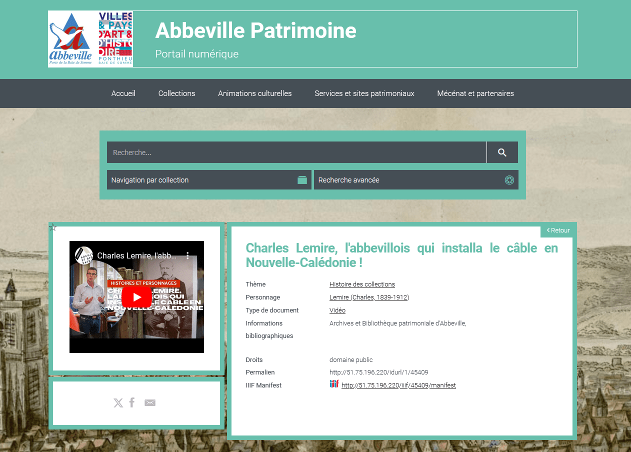Portail du patrimoine en ligne d'Abbeville : documents iconographiques, manuscrits, imprimés et vidéos didactiques